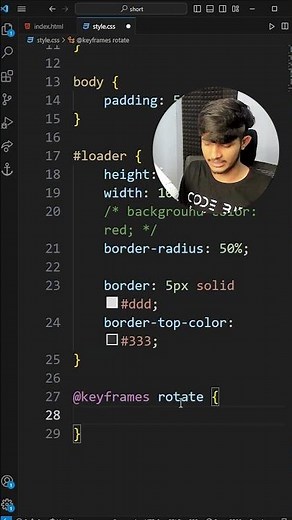 17/100 Tricks: Animated Loader by using CSS | HTML CSS JS Animation and Effects #css #webdevelopment