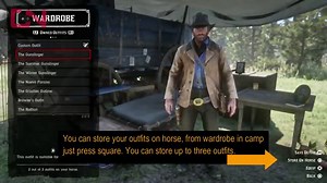 Red Dead Redemption 2 How to Store Things on Horse