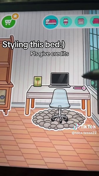 Styling Watermelon Bed in Toca Boca Game