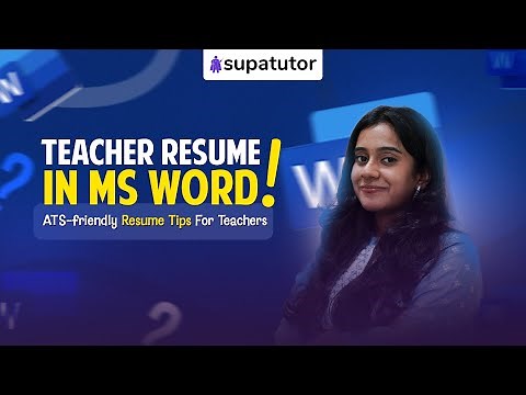 How to Create the Best Teaching Resume in Word | ATS Format Guide