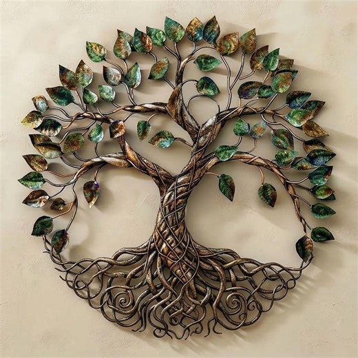 Metal Tree of Life Wall Art Decor, Large Modern Nature Wall Sculpture