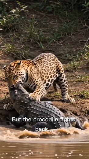 Who Really Has The Advantage #crocodile #leopard #wildlife