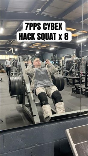 7 plates X 8 CYBEX HACK SQUAT #naturalbodybilding #bodybuilding #gymworkout #legworkout #gym