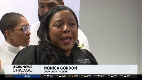 Couple who changed each other's lives receives Cook County's first 2025 marriage license