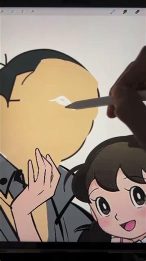 An Embrace Under the Starlight 🌌 | Nobita & Shizuka Wedding Drawing