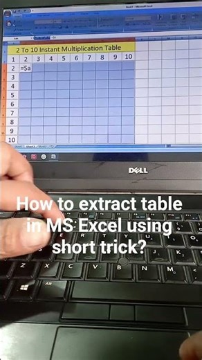 How to extract table in MS Excel using short trick? #computer #table #shorts