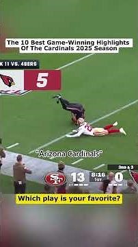 Arizona Cardinals Top 10 Plays of the 2025-26 Season 🔥🐦 #Cardinals #NFL #Shorts