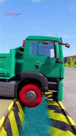 Mega Truck with colored wheels vs large gutter | BeamNG drive