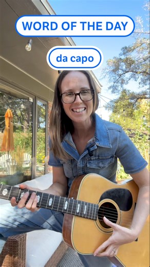 6.6K views · 57 reactions | Our #WordOfTheDay is da capo, a musical repetition. Once more, from the top! What song do you have on repeat? #dacapo #dictionary #dictionarydotcom #education #educational #guitar #guitars #guitarist #language #music #vocab #vocabulary #word #words #wordoftheday | Dictionary.com | Facebook