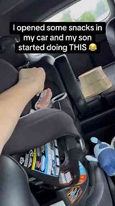 Toddler's Adorable Reaction to Mum Opening Snacks in the Car