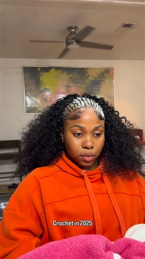 19K views · 8.4K reactions | Half Braids Half Crochet using 2 18” kinky curly bundles from @blushedhair.co! I literally couldn’t stop staring when I got done  #feathercrochethair | Braids By Chinia | Facebook