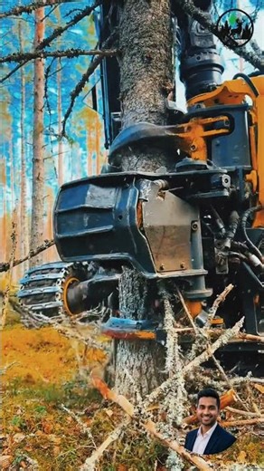 USA Chain Machine Tree Cutting – Fast & Smooth Work 🌲 #TreeCutting #ChainMachine #USATech