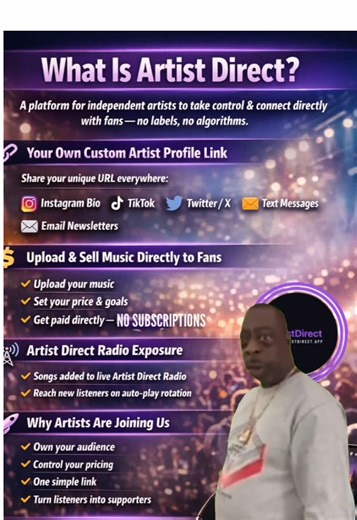 New DTC Music Platform 📲 Free Sign-up #dtc #music #artistdirect #CapCut