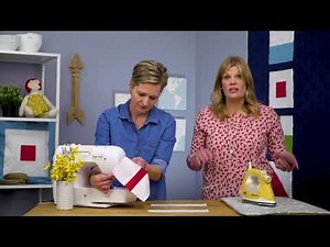 Modern Nautical Baby Quilt: Square in a Square Block