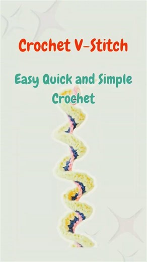 Crochet V stutitch | Easy Quick and Simple Beginners Crochet Tutorials #bokecrochet #shorts