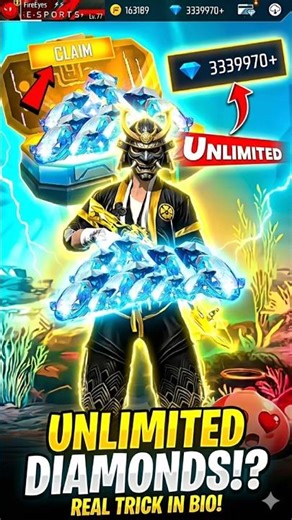 FREE DIAMOND TRICK 2026🤑 || HOW TO GET UNLIMITED DIAMOND TRICK IN FREE FIRE|| #freefire #shorts