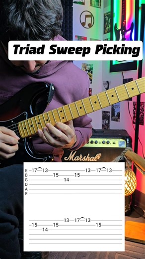 Triad Sweep Picking #guitar #electroguitar #guitarist