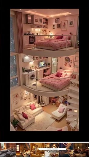 Dreamy Multi-Level Loft Apartment with Cozy Interiors & Stunning Night City View ✨🌃