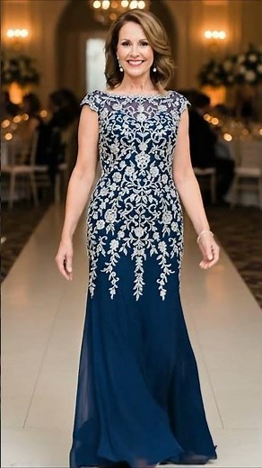 Embroidered Mother of the Bride Evening Gowns - Floral, White, Black, Midi Embroidered Dresses 2026
