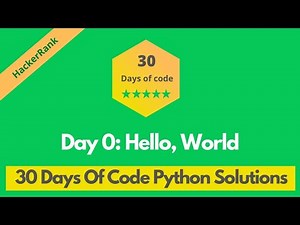 HackerRank Day 0: Hello World problem solution in Python | 30 Days Of Code problems solutions