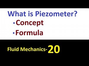 What is Piezometer, Formula Fluid Mechanics- 20