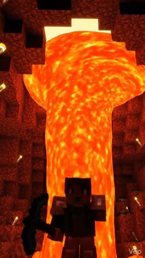 Even trees can withstand lava and molten rock. #funny #minecraft