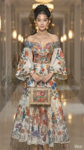 From Fashion Sketch ✏️ to Realistic Model 👗✨Watch the design come alive step by step! 🎨