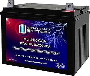 Mighty Max Battery ML-U1R-CCA 12V 200CCA Replacement Battery Compatible with Gravely Promaster 300 Series Out Front U1R Lawn Mower and Tractor