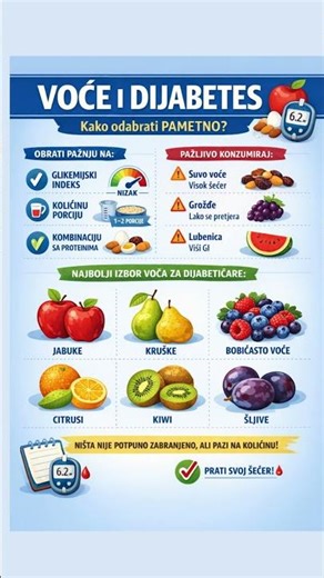 Voće i šećer u krvi – ovo moraš znati! #zdravlje #healthyfood #ishrana