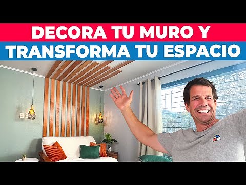 Decora tu muro con madera e iluminación y transforma tu espacio