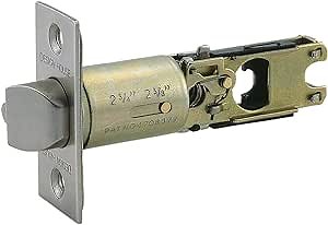 Design House 790782 Adjustable 2-Way Square Corner Replacement Entry Latch Satin Nickel