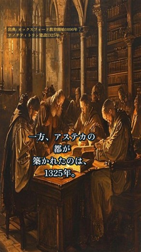 オックスフォード大学はアステカ帝国より古い｜歴史の順番が狂う話【歴史雑学】#shorts