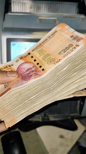 ₹200 Indian Currency Counting Machine | Relaxing Money ASMR 💵 #shorts