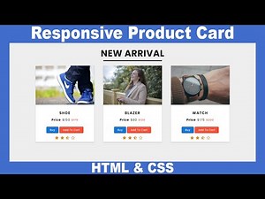 Responsive Ecommerce Product Card Using HTML & CSS | HTML & CSS Tutorial