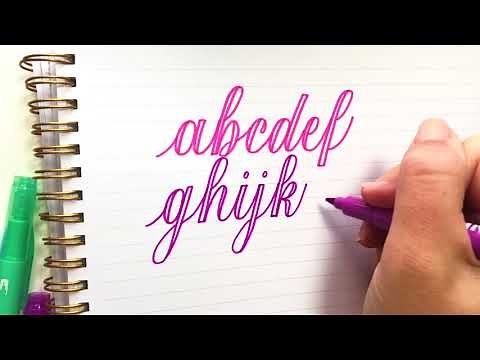 How To Write The Faux Calligraphy Alphabet (A-to-Z Lowercase Letters) #calligraphy #handlettering