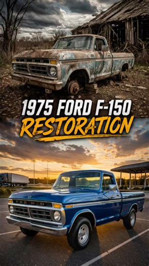 1975 Ford F-150 full restoration #carrestoration #fordf150 #satisfying