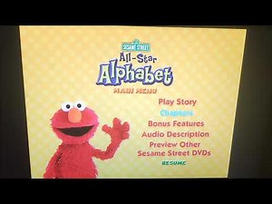 Sesame Street all star alphabet 2005 dvd menu