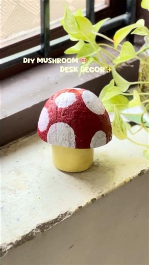 Diy cute mushroom 🍄✨ with cocnut shells #craft #diy