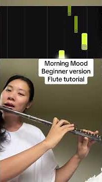 Morning Mood - Edvard Grieg (beginner version Flute Tutorial)