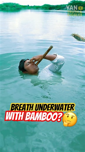 Don’t breathe underwater with bamboo⁉️😱 #aestheic