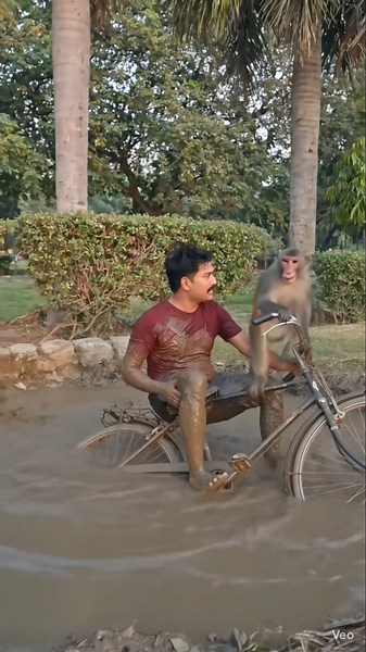 Monkey prank for man | monkey funny video |#monkey #monkeylove #bandar #prank #funny #comedy #viral