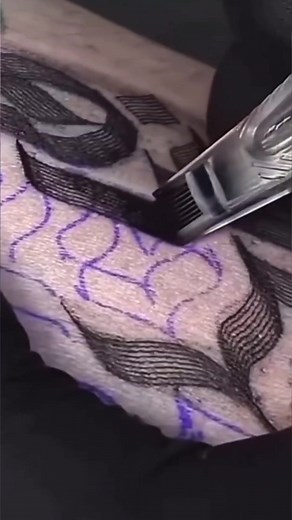 Lettering calligraphy tattoo process tattoo artist Yanhai Li #tattooa... | TikTok