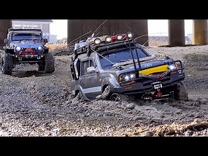 1/10 Scale GS01 LC80 & SCX10 III JEEP Wrangler Rubicon JK Off-road Driving 4X4 RC Car|Rescue Action|