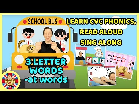 🔴Fun Phonics Song: 3 Letter Words,The Fat Cat Sat On The Mat,#Phonics#readaloud #song#nurseryrhymes