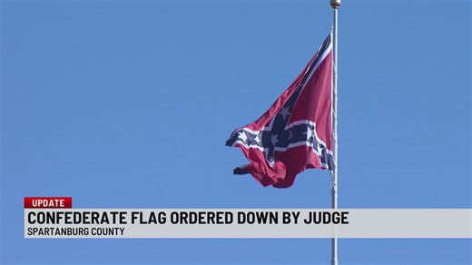 Confederate flag over I-85 in Spartanburg Co. down after court ruling