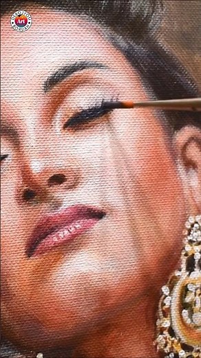 How to Paint Female Face with Acrylic 🎨 #acrylicpaiting #girlpainting