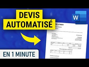 Créer un devis automatisé sur Word