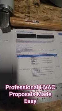 Professional HVAC Proposals Made Easy. #hvac #hvactraining