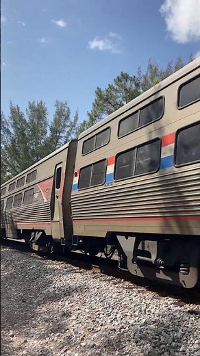 Amtrak Silver Meteor 98 Zooming BY at 78 MPH In Palm Beach County 06 09 25