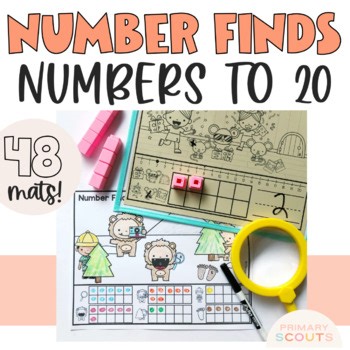 Number Sense Activities, Number Identification, Counting Ten Frames Numbers 1-20